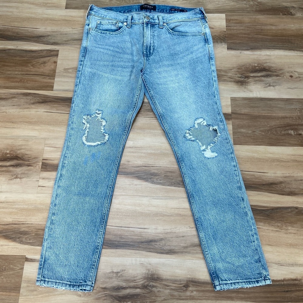 PacSun Jeans 32x30 Distressed Skinny Denim Light Wash Blue